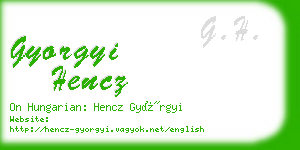 gyorgyi hencz business card